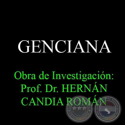 GENCIANA - Obra de Investigacin: Prof. Dr. HERNN CANDIA ROMN