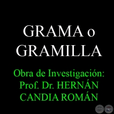 GRAMA o GRAMILLA - Obra de Investigacin: Prof. Dr. HERNN CANDIA ROMN 