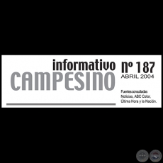 INFORMATIVO CAMPESINO 187 - ABRIL 2004
