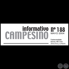 INFORMATIVO CAMPESINO 188 - MAYO 2004
