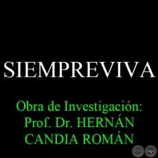 SIEMPREVIVA - Obra de Investigacin: Prof. Dr. HERNN CANDIA ROMN