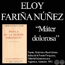 MATER DOLOROSA, 1922 - Poesa de ELOY FARIA NEZ