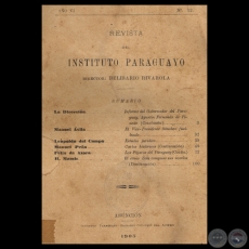 REVISTA DEL INSTITUTO PARAGUAYO - N° 52 - AÑO VI, 1905 - Director: BELISARIO RIVAROLA