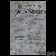 REVISTA DEL INSTITUTO PARAGUAYO - N° 59 - AÑO VI, 1908 - Director: BELISARIO RIVAROLA