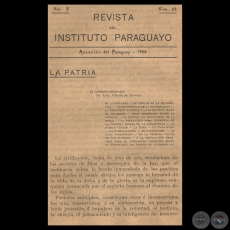 REVISTA DEL INSTITUTO PARAGUAYO - N° 60 - AÑO VI, 1908 - Director: BELISARIO RIVAROLA