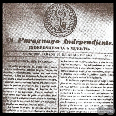 DIARIO EL PARAGUAYO INDEPENDIENTE (1845 - 1852)
