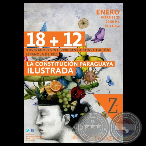 18+12 ILUSTRADORES INTERPRETAN LA CONSTITUCIN DE 1812 - Ilustradores paraguayos: AGATHA SIBELL, AMEL SCHNEIDER, ESTEBAN RIVEROS, EDUARDO BARRETO y OMAR DARO SANABRIA NEZ 