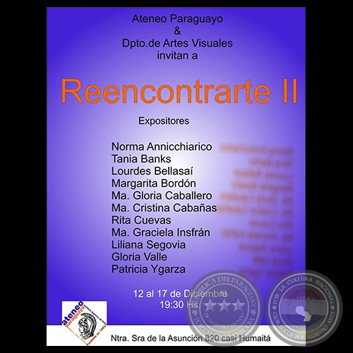 REENCONTRARTE II, 2014 - Muestra colectiva de CRISTINA CABAAS