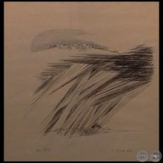 LLUVIA, 1980 - Dibujo sobre papel de LIVIO ABRAMO