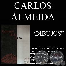 DIBUJO DE CARLOS ALMEIDA 1987 EN CAMINOS DE LA LNEA (Textos de OLGA BLINDER y TICIO ESCOBAR)