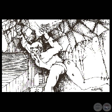 ICARO, 1975 - Dibujo a tinta de LUIS ALBERTO BOH