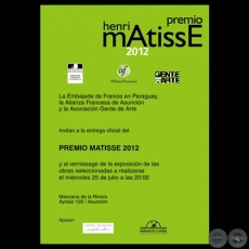 PREMIO HENRI MATISSE 2012 - (PRIMER PREMIO. FIDEL FERNÁNDEZ) - ASOCIACIÓN GENTE DE ARTE