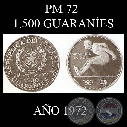 PM 72  1.500 GUARANES  AO 1972