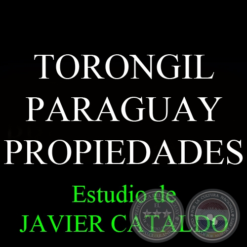 TORONGIL PARAGUAY - PROPIEDADES - Estudio de JAVIER CATALDO