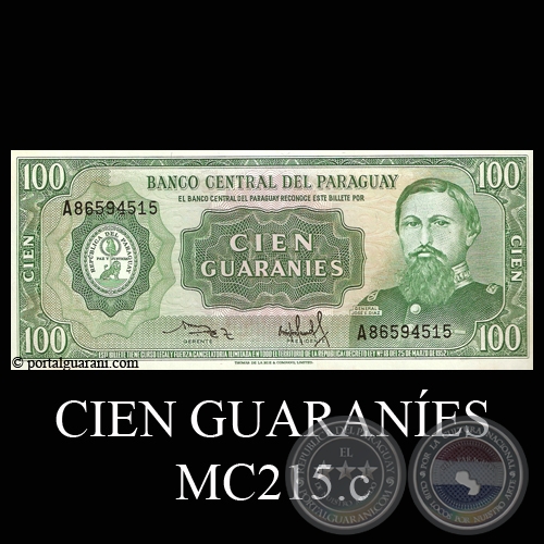 CIEN GUARANES - MC215.c - FIRMA: OSCAR RODRGUEZ KENNEDY - CRISPINIANO SANDOVAL