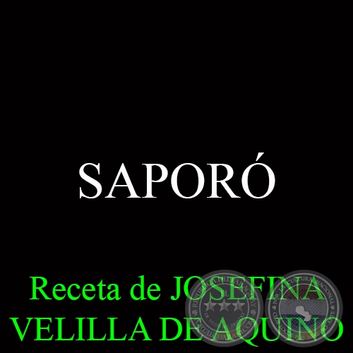 SAPOR - Receta de JOSEFINA VELILLA DE AQUINO