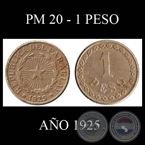 PM 20 - 1 PESO - AO 1925