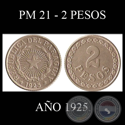 PM 21 - 2 PESOS - 1925