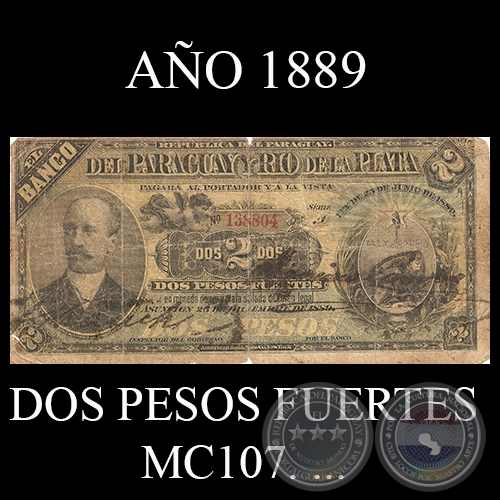 DOS PESOS FUERTES - MC107. ... - FIRMA: FEDERICO KRAUCH - FRANCISCO CAMPOS