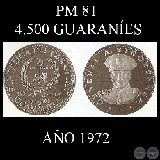 PM 81 – 4.500 GUARANÍES – AÑO 1972