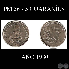 PM 56 - 5 GUARANÍES – AÑO 1980
