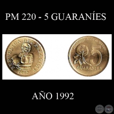 PM 220 - 5 GUARANÍES – AÑO 1992