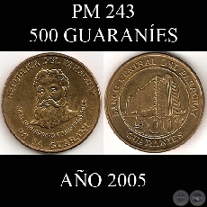 PM 243 - 500 GUARANÍES – AÑO 2005