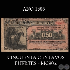 CINCUENTA CENTAVOS FUERTES - MC90.c - FIRMAS: NGEL CROVATTO  J.E. SAGUIER