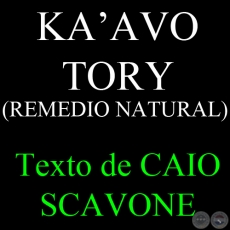 KA’AVO TORY ( REMEDIO NATURAL) - Texto de CAIO SCAVONE