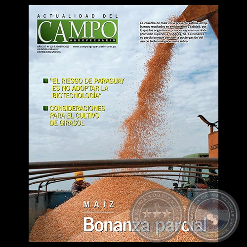 CAMPO AGROPECUARIO - AO 10 - NMERO 110 - AGOSTO 2010 - REVISTA DIGITAL