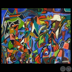 CUBISMO, 1997 - Obra de JULIO INSFRN ANDINO