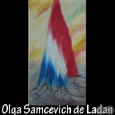 INDEPENDENCIA - Pintura de Olga Samcevich de Ladan - Ao 1967