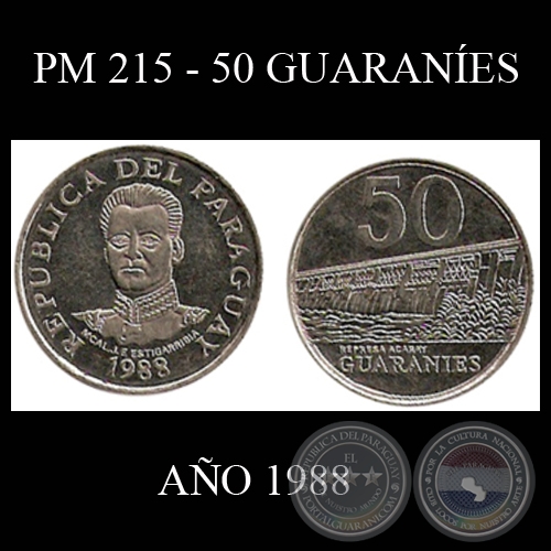 PM 215 - 50 GUARANES  AO 1988