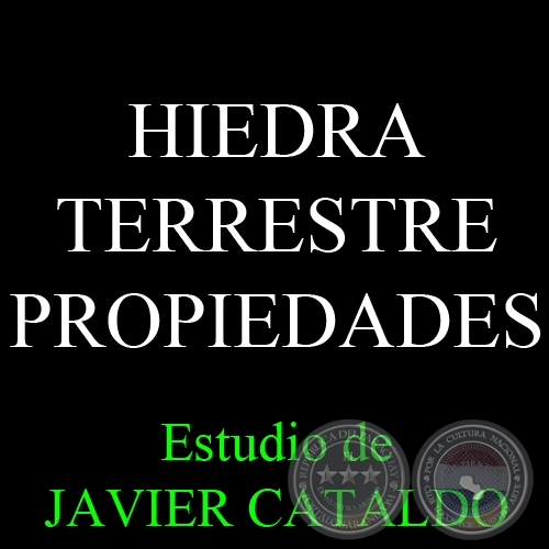 HIEDRA TERRESTRE - PROPIEDADES - Estudio de JAVIER CATALDO