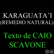 KARAGUATA’I ( REMEDIO NATURAL) - Texto de CAIO SCAVONE