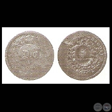 MO 2 – 2 CENTÉSIMOS – 1870 (Moneda resellada: PM 5 – 2 CENTÉSIMOS – 1870)